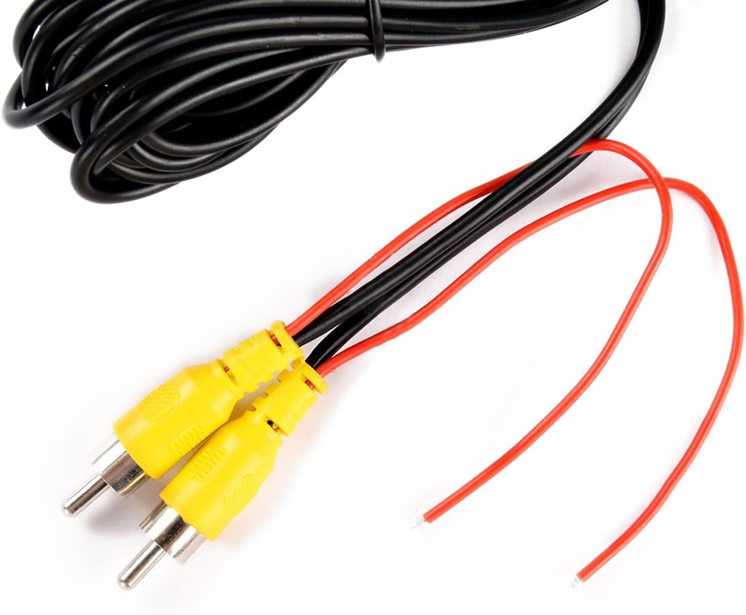 Backup Camera RCA Video Cable,Car Reverse Rear View Parking Camera Video Cable with DC Power Cable & RCA Connector, DC Power Adapter, Cable Clip (33FT/10 Meters)