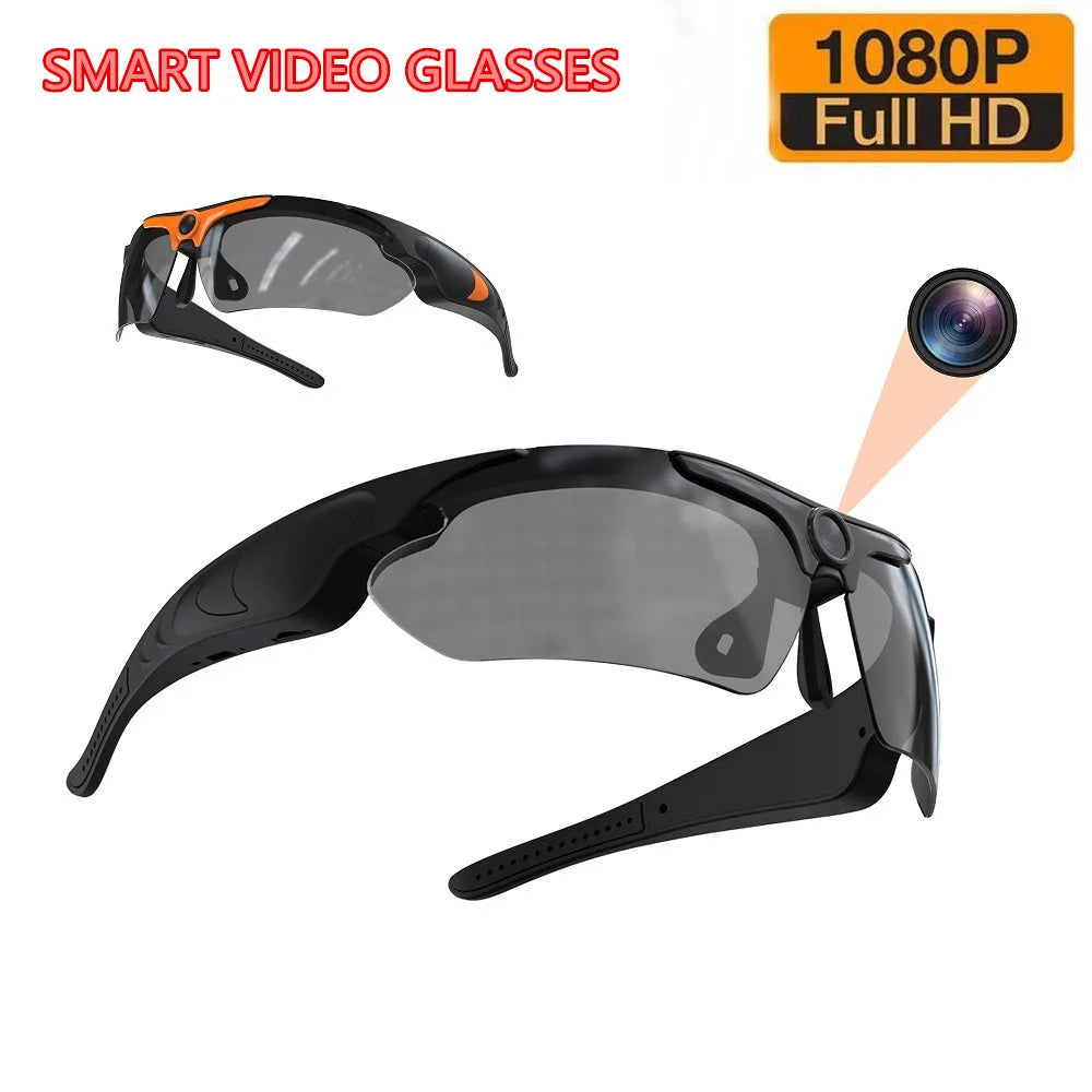 HD 1080P Glasses Mini Camera Outdoor Bicycle Motorcycle Security Protection Sunglasses Video Camera Polarized Lens Sports Cam