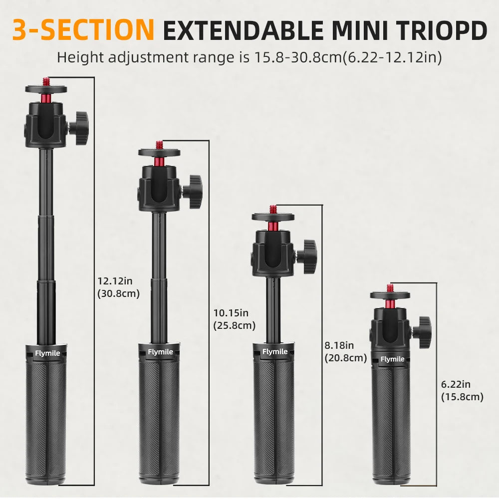 Selfie Stick Tripod for Insta360 X4 X3 Ace Pro 2 DJI Action 5 4 Pro Pocket 3  Selfie Stick with Tripod Stand Accessories