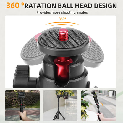 Selfie Stick Tripod for Insta360 X4 X3 Ace Pro 2 DJI Action 5 4 Pro Pocket 3  Selfie Stick with Tripod Stand Accessories